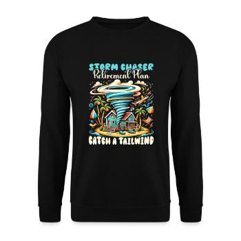 Meteorologie-kindertornado-sturm, Der Sturm-fan - Unisex Pullover - Schwarz - Vorne - Alina (178cm) & Michal (187cm)