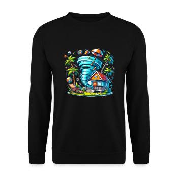Meteorology children's tornado storm, The storm fan - Unisex Sweatshirt - black - Front - Alina (178cm) & Michal (187cm)
