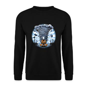 Meteorologie-kindertornado-sturm, Der Sturm-fan - Unisex Pullover - Schwarz - Vorne - Alina (178cm) & Michal (187cm)