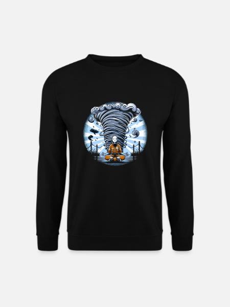 Meteorologia burza tornado dla dzieci, Wachlarz burzowy - Bluza unisex - czarny