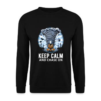 Meteorologie-kindertornado-sturm, Der Sturm-fan - Unisex Pullover - Schwarz - Vorne - Alina (178cm) & Michal (187cm)