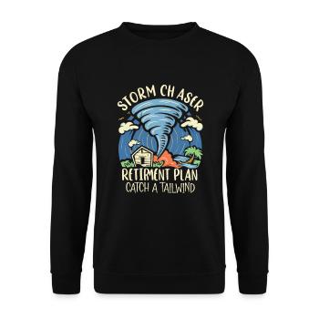Meteorologie-kindertornado-sturm, Der Sturm-fan - Unisex Pullover - Schwarz - Vorne - Alina (178cm) & Michal (187cm)