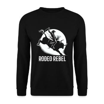 Rodeo Bull Riding Livestock Show Farmer Cattle - Unisex Pullover - Schwarz - Vorne - Alina (178cm) & Michal (187cm)