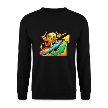 Gold Trader Forex Trader XAUUSD Trader - Unisex Sweatshirt - black - Front - Alina (178cm) & Michal (187cm)