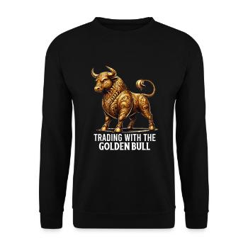 Gold Trader Forex Trader XAUUSD Trader - Unisex Pullover - Schwarz - Vorne - Alina (178cm) & Michal (187cm)