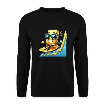 Gold Trader Forex Trader XAUUSD Trader - Unisex Pullover - Schwarz - Vorne - Alina (178cm) & Michal (187cm)