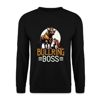 Rodeo Bull Riding Livestock Show Farmer Cattle - Unisex Pullover - Schwarz - Vorne - Alina (178cm) & Michal (187cm)