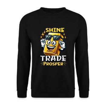 Trader d'or Trader Forex Trader XAUUSD - Sweat-shirt Unisexe - noir - Devant - Alina (178cm) & Michal (187cm)