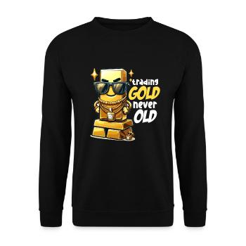 Trader d'or Trader Forex Trader XAUUSD - Sweat-shirt Unisexe - noir - Devant - Alina (178cm) & Michal (187cm)