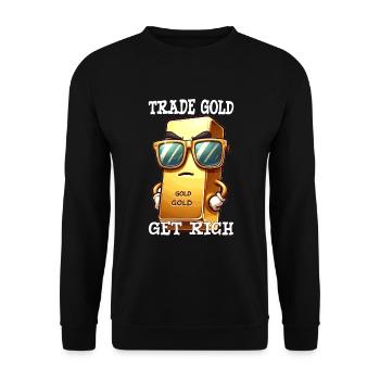Gold Trader Forex Trader XAUUSD Trader - Unisex Sweatshirt - black - Front - Alina (178cm) & Michal (187cm)