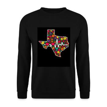 Texas Wildflowers Season Fields Flowers Texas - Unisex Sweatshirt - black - Front - Alina (178cm) & Michal (187cm)