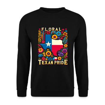 Texas Wildflowers Season Fields Flowers Texas - Unisex Sweatshirt - black - Front - Alina (178cm) & Michal (187cm)
