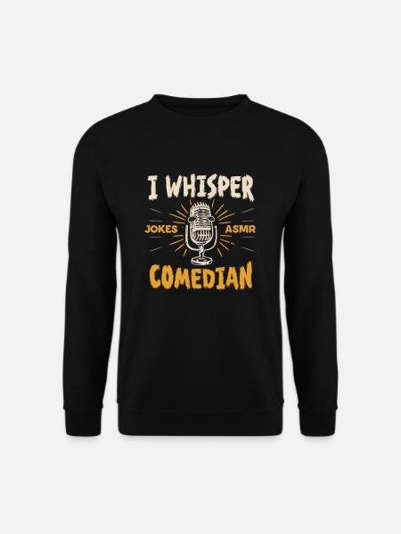 Asmr Whispering Asmr Enthusiast Mindfulness - Unisex Pullover - Schwarz