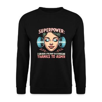 Asmr Whispering Asmr Enthusiast Mindfulness - Unisex Sweatshirt - black - Front - Alina (178cm) & Michal (187cm)