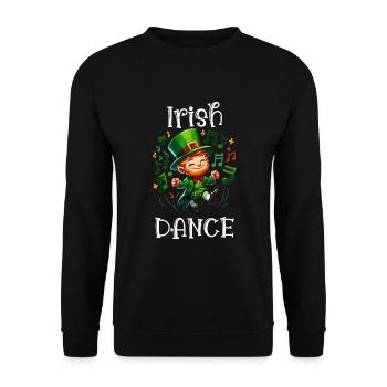 Irish Dancing Ireland Outfit Irish Music - Unisex Pullover - Schwarz - Vorne - Alina (178cm) & Michal (187cm)
