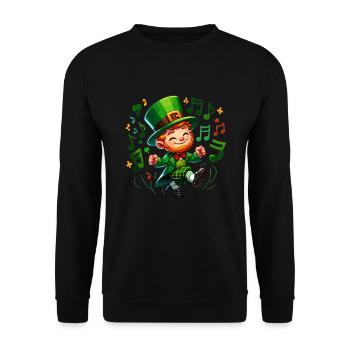 Irish Dancing Ireland Outfit Irish Music - Unisex Pullover - Schwarz - Vorne - Alina (178cm) & Michal (187cm)
