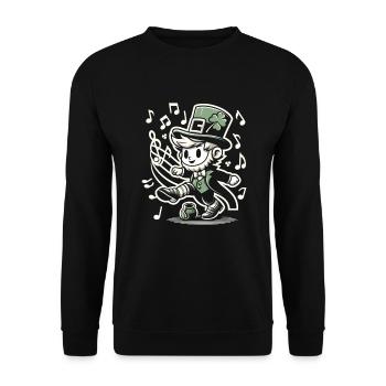 Irish Dancing Ireland Outfit Irish Music - Unisex Pullover - Schwarz - Vorne - Alina (178cm) & Michal (187cm)