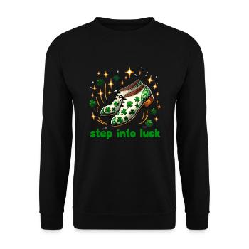 Irish Dancing Ireland Outfit Irish Music - Unisex Sweatshirt - black - Front - Alina (178cm) & Michal (187cm)