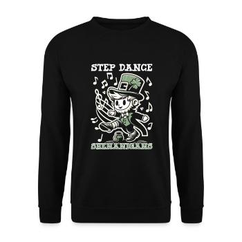 Danse irlandaise Tenue d'Irlande Musique irlandaise - Sweat-shirt Unisexe - noir - Devant - Alina (178cm) & Michal (187cm)