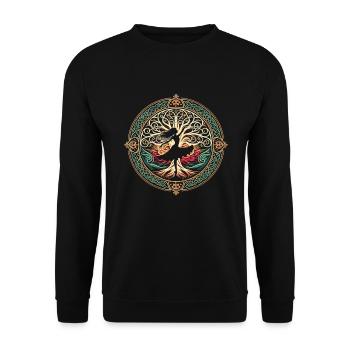 Irish Dancing Ireland Outfit Irish Music - Unisex Pullover - Schwarz - Vorne - Alina (178cm) & Michal (187cm)