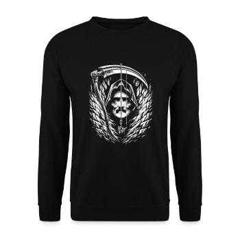 Edgar Allan Poe Fan, Klassische Literatur, - Unisex Pullover - Schwarz - Vorne - Alina (178cm) & Michal (187cm)