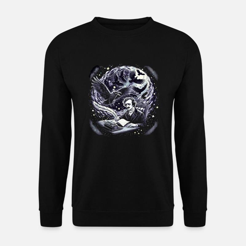 Edgar Allan Poe Fan, Klassische Literatur, - Unisex Pullover - Schwarz