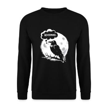 Edgar Allan Poe Fan, Classic Literature, - Unisex Sweatshirt - black - Front - Alina (178cm) & Michal (187cm)