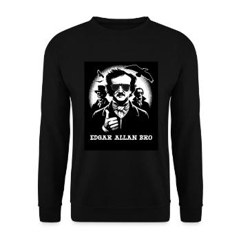 Edgar Allan Poe Fan, Klassische Literatur, - Unisex Pullover - Schwarz - Vorne - Alina (178cm) & Michal (187cm)