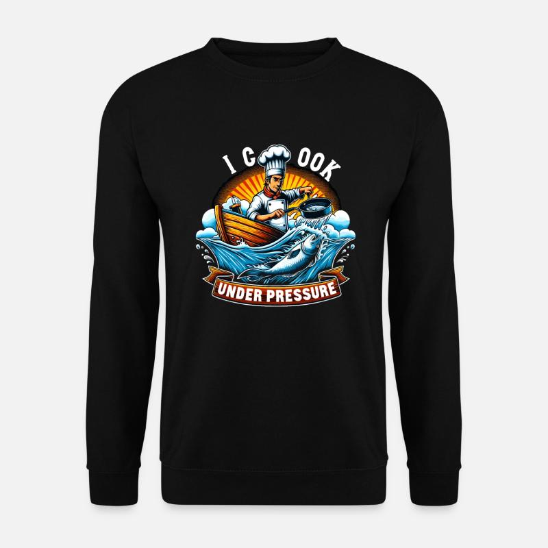 Boating Dad Boat Captain Pontoon Sailor Cruising - Unisex Pullover - Schwarz