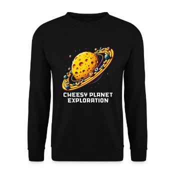 Alien Extraterrestrial Area 51 Ufo Space Geek - Unisex Pullover - Schwarz - Vorne - Alina (178cm) & Michal (187cm)