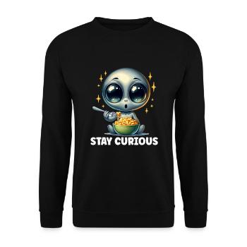 Alien Extraterrestrial Area 51 Ufo Space Geek - Unisex Pullover - Schwarz - Vorne - Alina (178cm) & Michal (187cm)