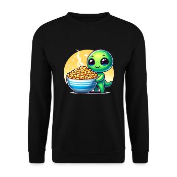 Alien Extraterrestrial Area 51 Ufo Space Geek - Unisex Pullover - Schwarz - Vorne - Alina (178cm) & Michal (187cm)
