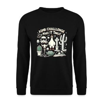 Asmr Whispering Asmr Enthusiast Mindfulness - Unisex Sweatshirt - black - Front - Alina (178cm) & Michal (187cm)