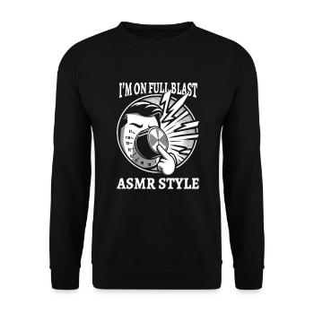 Asmr Whispering Asmr Enthusiast Mindfulness - Unisex Sweatshirt - black - Front - Alina (178cm) & Michal (187cm)