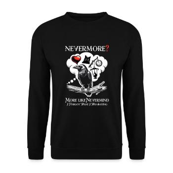 Edgar Allan Poe Fan, Classical Literature, - Unisex Sweatshirt - black - Front - Alina (178cm) & Michal (187cm)