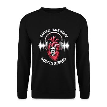 Edgar Allan Poe Fan, Classical Literature, - Unisex Sweatshirt - black - Front - Alina (178cm) & Michal (187cm)