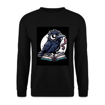 Edgar Allan Poe Fan, Klassische Literatur, - Unisex Pullover - Schwarz - Vorne - Alina (178cm) & Michal (187cm)