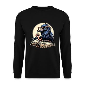 Edgar Allan Poe Fan, Classic Literature, - Unisex Sweatshirt - black - Front - Alina (178cm) & Michal (187cm)