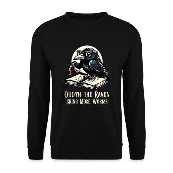 Edgar Allan Poe Fan, Klassische Literatur, - Unisex Pullover - Schwarz - Vorne - Alina (178cm) & Michal (187cm)
