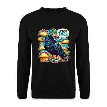 Edgar Allan Poe Fan, Klassische Literatur, - Unisex Pullover - Schwarz - Vorne - Alina (178cm) & Michal (187cm)