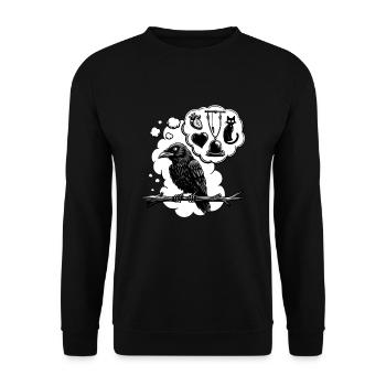 Edgar Allan Poe Fan, Klassische Literatur, - Unisex Pullover - Schwarz - Vorne - Alina (178cm) & Michal (187cm)
