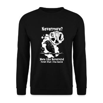 Edgar Allan Poe Fan, Klassische Literatur, - Unisex Pullover - Schwarz - Vorne - Alina (178cm) & Michal (187cm)