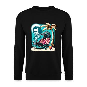 Edgar Allan Poe Fan, Klassische Literatur, - Unisex Pullover - Schwarz - Vorne - Alina (178cm) & Michal (187cm)