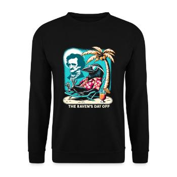 Edgar Allan Poe Fan, Klassische Literatur, - Unisex Pullover - Schwarz - Vorne - Alina (178cm) & Michal (187cm)
