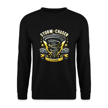 Meteorologie-kindertornado-sturm, Der Sturm-fan - Unisex Pullover - Schwarz - Vorne - Alina (178cm) & Michal (187cm)
