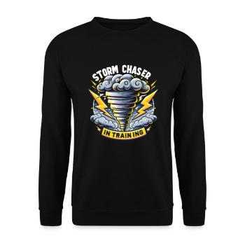 Meteorologie-kindertornado-sturm, Der Sturm-fan - Unisex Pullover - Schwarz - Vorne - Alina (178cm) & Michal (187cm)