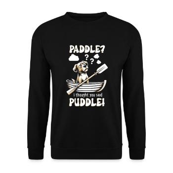 Boating Dad Boat Captain Pontoon Sailor Cruising - Unisex Pullover - Schwarz - Vorne - Alina (178cm) & Michal (187cm)