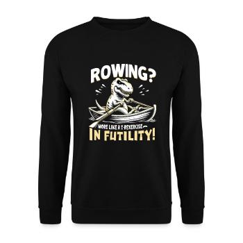 Boating Dad Boat Captain Pontoon Sailor Cruising - Unisex Pullover - Schwarz - Vorne - Alina (178cm) & Michal (187cm)