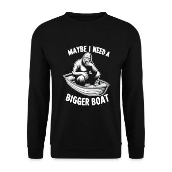 Boating Dad Boat Captain Pontoon Sailor Cruising - Unisex Pullover - Schwarz - Vorne - Alina (178cm) & Michal (187cm)