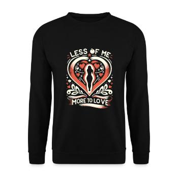 Schlauchmagen Schlauchmagenchirurgie Gastrektomie - Unisex Pullover - Schwarz - Vorne - Alina (178cm) & Michal (187cm)